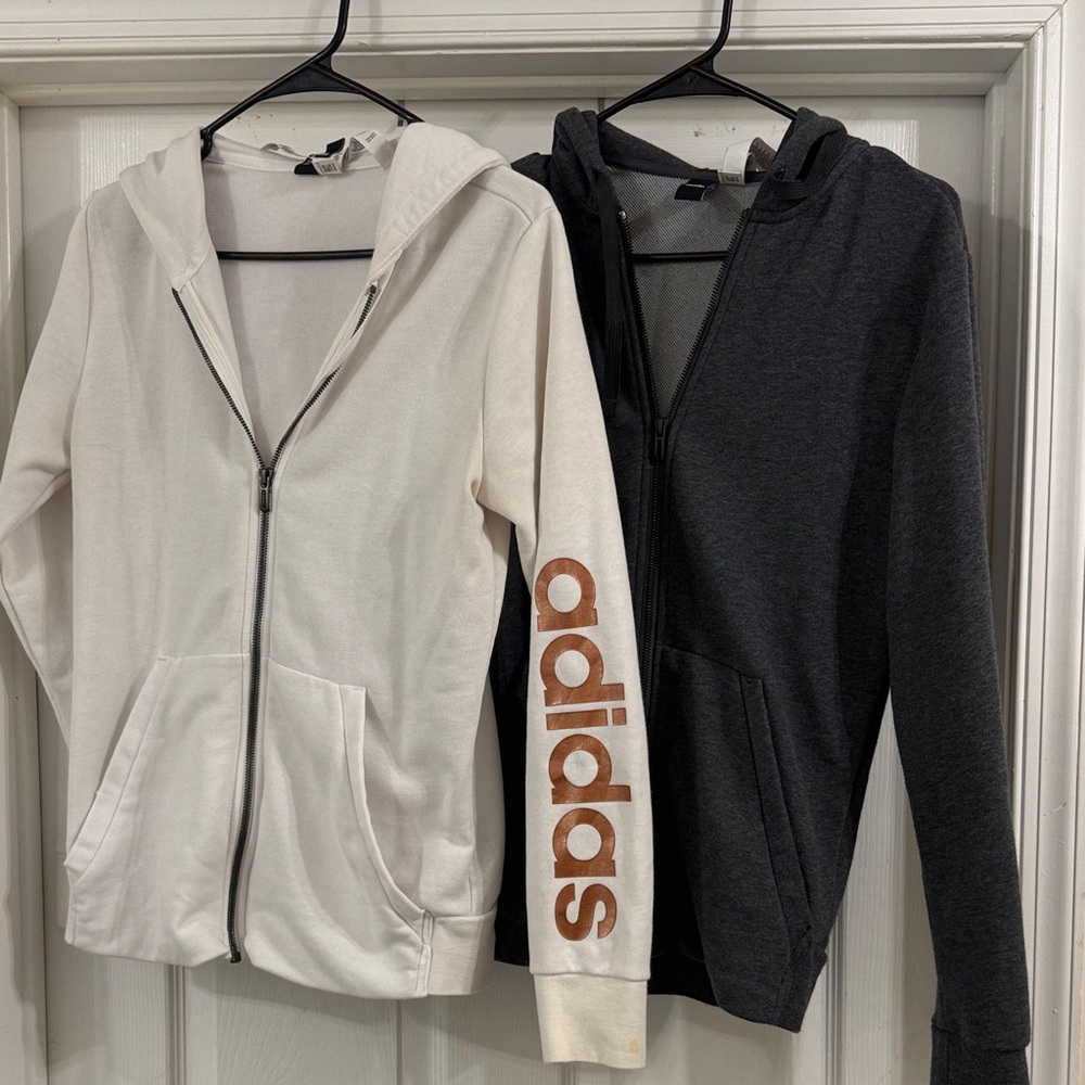 Adidas Off White and Black Hoodies with Logo BUNDLE
